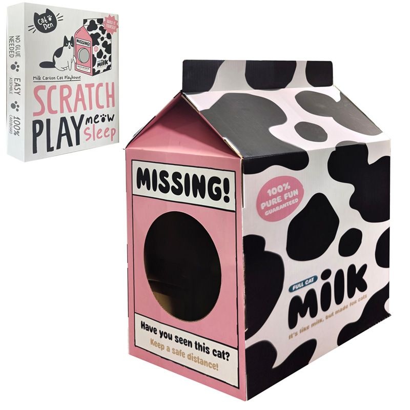 Milchkarton geformt Katze Spielhaus - Build it Yourself selbermachen 100% Karton Katze Höhle
