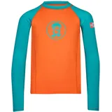 TROLLKIDS Kvalvika Langarm-t-shirt - Bright Orange / Lake Blue - 92 cm