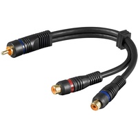 Goobay Audio Y-Adapterkabel stereo, OFC, (0.20 m), (Audio Kabel