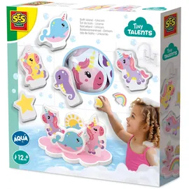 SES Creative 13253 Einhorn Badeinsel - Erstelle eine magische Welt in der Badewanne - Enthält Einhornfiguren und eine schwimmende Insel - Perfekt für fantasievolles Spielen