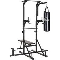 Homcom Dip-Station Stahl, PVC