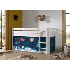 58 aufm Kessel Kinderbett Karolina 210 x 114 x 106 cm Kiefer massiv weiß