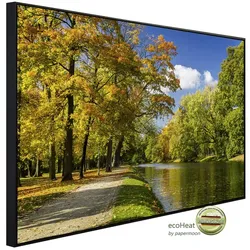 papermoon Infrarotheizung »EcoHeat - Fluss im Herbstpark«, Matt-Effekt - bunt