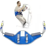 EZ Assistive Hebebühne zum Stehen, Hebeband mit Rückenstütze, Patiententransfer- und Standhilfeschlinge für behinderte Erwachsene, gepolsterte Hebeschlinge, 227 kg Kapazität (mittel)