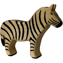 Holztier Zebra handgefertigt aus nachhaltiger Forstwirtschaft - fantasievolles Spielzeug für Kinder - 15x11x3 cm - mit Bio-Ölen poliert