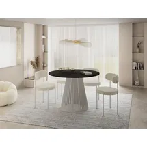 WFL GROUP Esstisch Ø 100 cm grau-beige