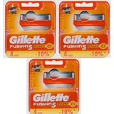 Gillette Rasierklingen Fusion 5 Power Rasierklingen Set 4er Ersatzklingen kompatibel Klingen, 12-tlg., kompatibel mit Fusion 5 Rasierer Wechselklinge Beauty Pflege, Flexible Klingen Für empfindliche Haut Rasur Rasierset Gleitstreifen orange