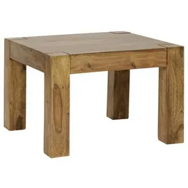Wohnling Couchtisch dunkel-braun Sheesham 60 x 40 cm