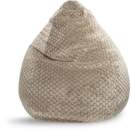 Sitting Point Sitzsack BeanBag Mink XXL Stoff Grau Taupe