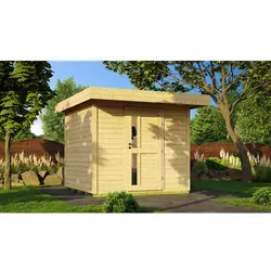 WEKA Gartenhaus »172«, Holz, BxT: 275 x 314 cm (Außenmaße inkl. Dachüberstand) - braun