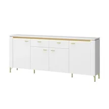 Möbel Kraft Sideboard 200,3 x 87,3 x 40 cm Weiß