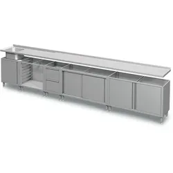Stalgast Arbeitsplatte Boxversion 700 tief : 5400x700x40 mm