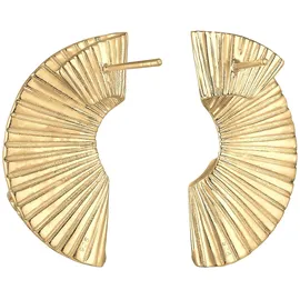 ELLI PREMIUM Ohrstecker Hänger Fächer Form Trend gold 925 1