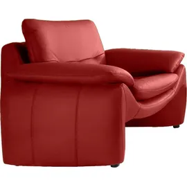 PLACES OF STYLE Sessel Luna Naturleder 110 x 80 x 88 cm rot einzigartiger Optik