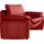 PLACES OF STYLE Sessel Luna Naturleder 110 x 80 x 88 cm rot einzigartiger Optik