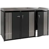 Proregal Mülltonnenverkleidung 125 x 196 x 84 cm anthrazit