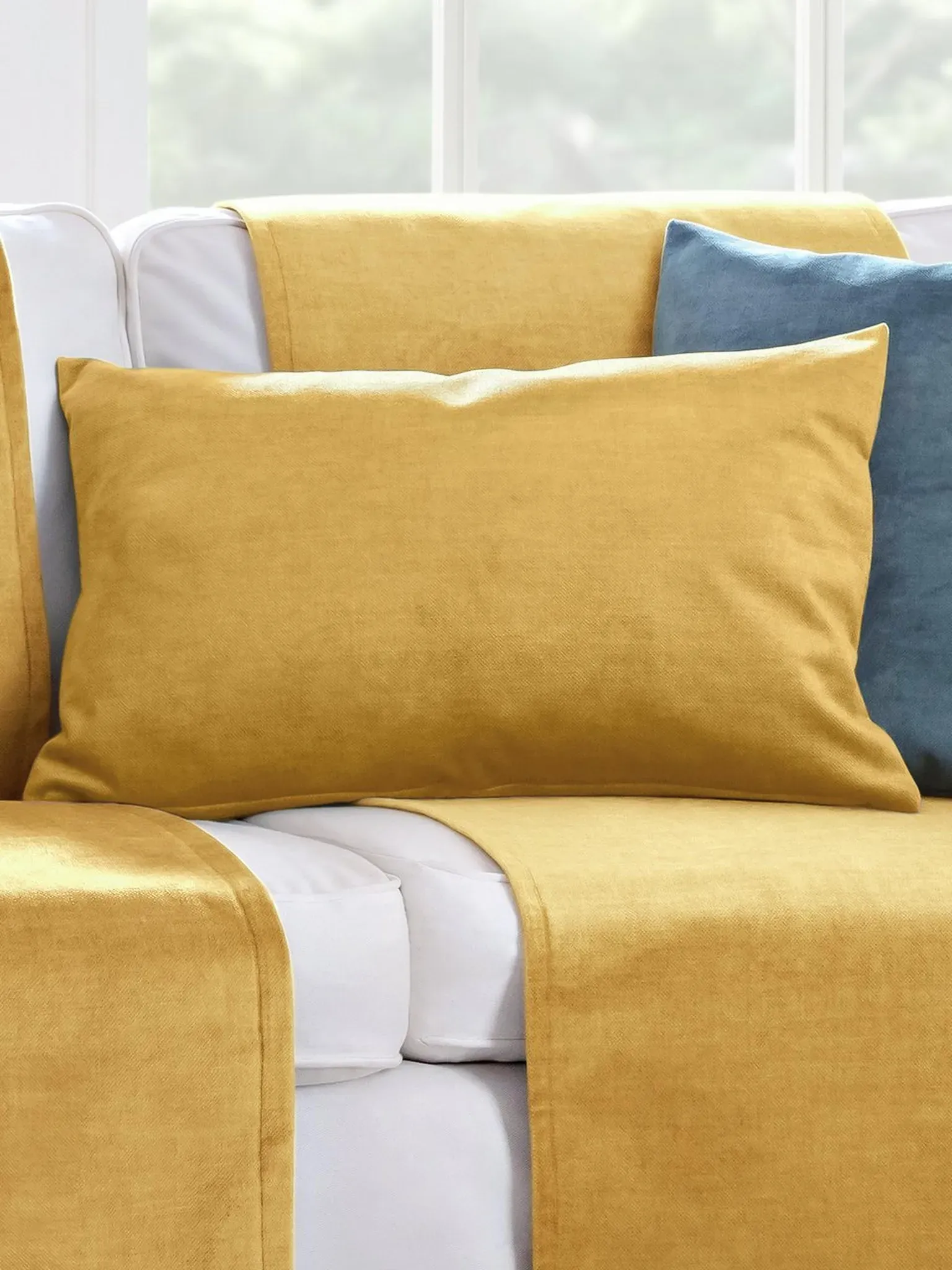 La housse coussin zippée  Hagemann jaune