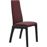 Polsterstuhl STRESSLESS "Laurel", rot (bordeaux batick, schwarz), B:57cm H:92cm T:59cm, Leder BATICK: BATICK ist ein leicht korrigiertes, durchgefärbtes und genarbtes Möbelleder, bei dem die meisten Unebenheiten und Spuren in der Regel entfernt wurden., Stühle, Polsterstuhl, Low Back, Größe L, mit abgerundeten Beinen in Schwarz