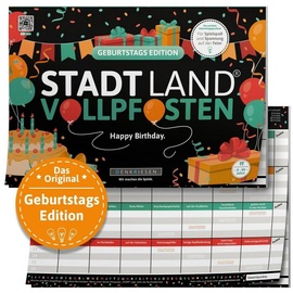 Denkriesen Stadt Land Vollpfosten Geburtstags Edition - Happy Birthday
