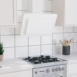 vidaXL - Dunstabzugshaube 60 cm Edelstahl und Hartglas Weiß