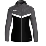 Iconic Trainingsjacke mit Kapuze Damen 801 schwarz/anthrazit 34