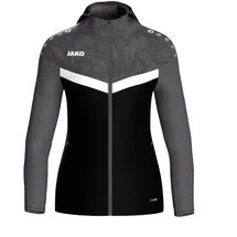 Jako Iconic Trainingsjacke mit Kapuze Damen 801 schwarz/anthrazit 34