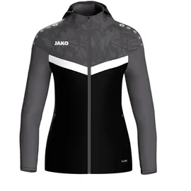 Jako Iconic Trainingsjacke mit Kapuze Damen 801 schwarz/anthrazit 34