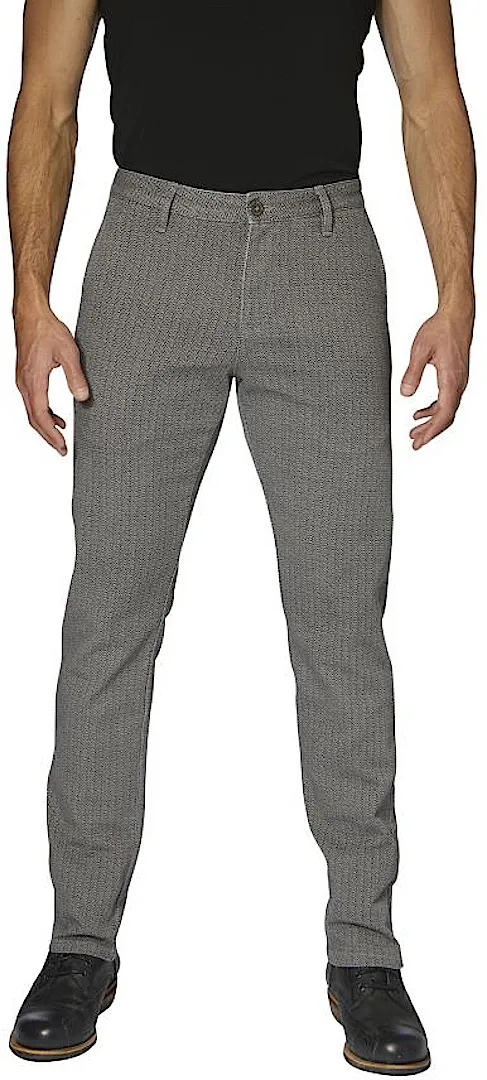 Rokker Tweed Chino Motorfiets textiel broek, grijs, 32 Voorman