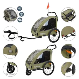 509 crew de gmbh 509 Trailer II Kinder-Fahrradanhänger khaki