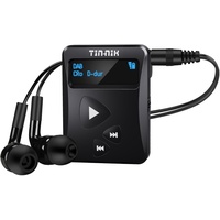 Tin-Nik DAB-398WS-B Tragbares DAB/DAB+/FM-Radio, Digitales RDS-FM-Mini-Taschenradio mit wiederaufladbarem Akku, Ohrhörer, Auswahl an Groß und Klein