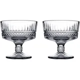 Pasabahce Elysia Dessertschale Transparent/Weiß 2-tlg.