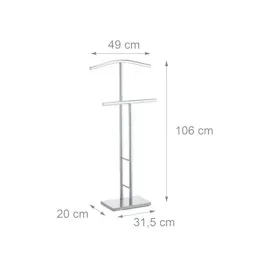 Relaxdays Herrendiener Chrom Silber