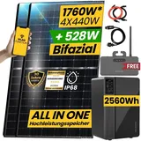 EPP.Solar 1760W/800W Balkonkraftwerk mit Speicher Komplettset 2,56kWh Marstek Jupiter C Speicher inkl. 800W integrietem Wechselrichter | Plug and Play Smart ...