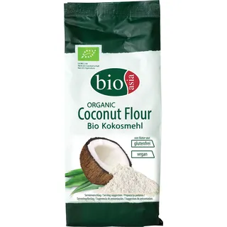 BIOASIA Bio Kokosmehl, glutenfreie Alternative zu Weizenmehl, Backzutat für Kuchen, Brot und Gebäck, vegan, Superfood für eine gesunde Ernährung, 1 x 250 g