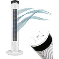 Turmventilator 96 cm, Säulenventilator, Oszillation: 70°, 4 Modi, LED, weiß
