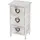 Mendler Kommode Forli, Schubladenkommode Schrank, 3 Schubladen mit Herzen 55x29x25cm, Shabby-Look, Vintage ~ weiß