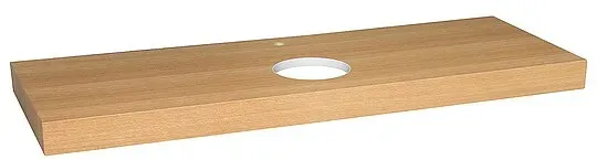 Konsole Eleng Eiche natur lackiert 1x WT-Ausschnitt 1x Hahnloch 1400 x 80 x 510 mm - 93 955 82
