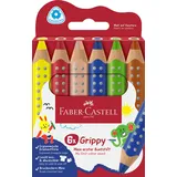 Faber-Castell Grippy Buntstifte farbsortiert, 6 St.