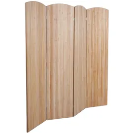Mendler Bambus Paravent HWC-O30, Raumteiler Trennwand Sichtschutz, zusammenklappbar 4 Paneele 170x162cm