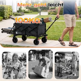 sunula Bollerwagen Faltbar 80L/115L schwarz