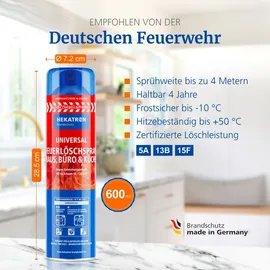 Hekatron Feuerlöschspray Universal, 600 ml ABF, frostsicher