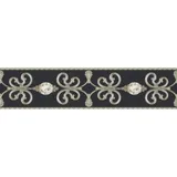 A.S. Création Only Borders Bordüre 5,00 m x 0,15 m schwarz/silber 369161