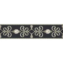 A.S. Création Only Borders Bordüre 5,00 m x 0,15 m schwarz/silber 369161