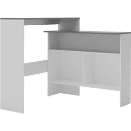 vidaXL Bartisch 130 x 40 x 120 cm Weiß/Grau