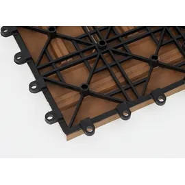 Mendler WPC Bodenfliese Rhone teak 30 x 30 cm 11 St.