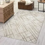 Carpet City "ANTIK245", beige Creme B:160cm H:10mm L:230cm, Polyester, Teppiche, Kurzflor, 3D-Optik, Klassisch-Modern für Wohnzimmer, Schlafzimmer