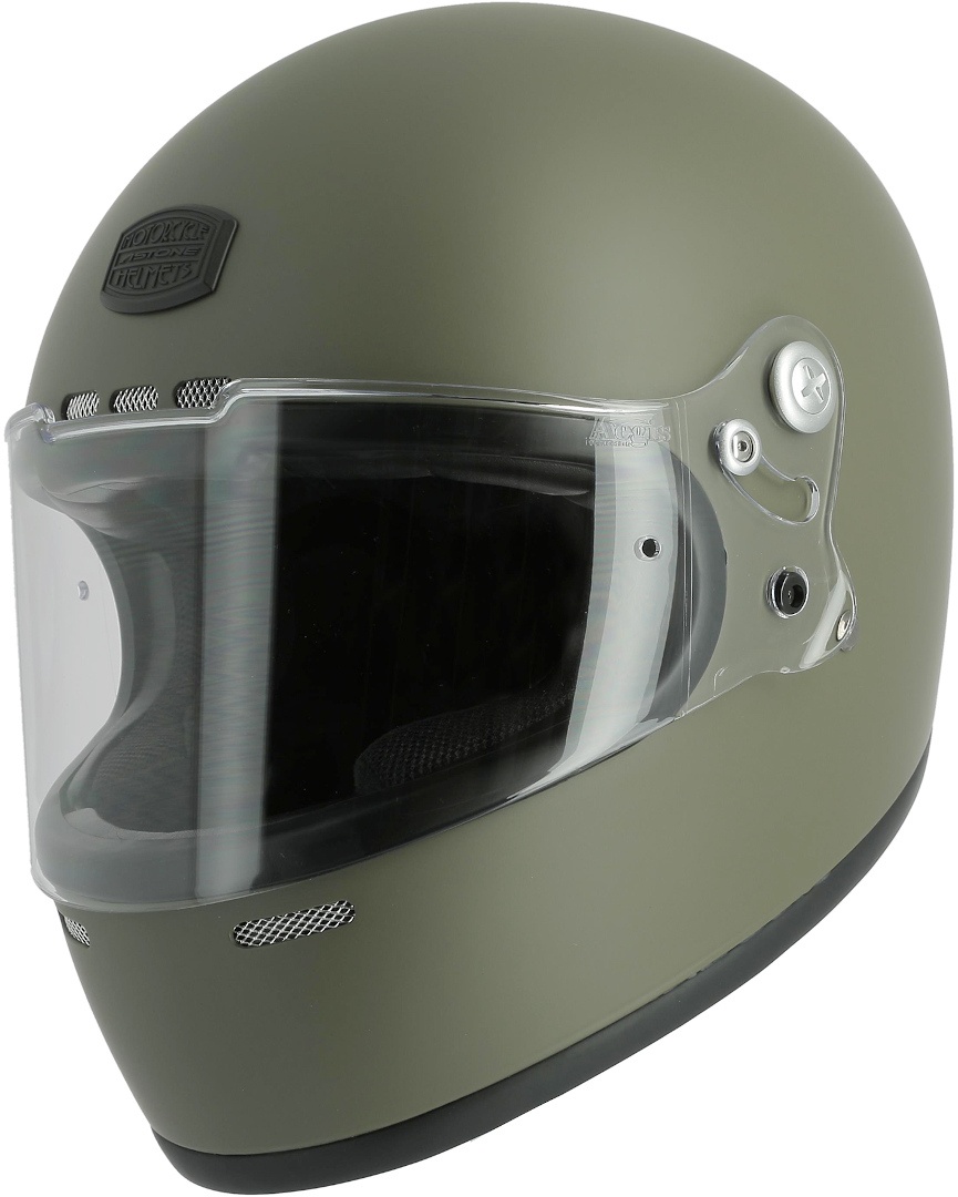 Astone GT Retro Monocolor Helm, groen, S