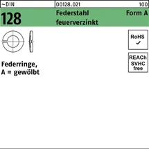 Hörger & Geßler Federring DIN 128 A 20 Federstahl feuerverzinkt 100 Stück
