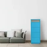 Aileenstore Kommode mit Schubkästen, Klapp-Deckel & Dokumenten-Ablage mit Glasfenster