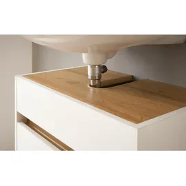 furn.design Waschbeckenunterschrank, Weiß, Eiche Wotan, Holz, Nachbildung, Uni, Rechteckig, 60x62x34 cm, FSC Mix, Badezimmer, Badezimmerschränke, Waschbeckenunterschränke